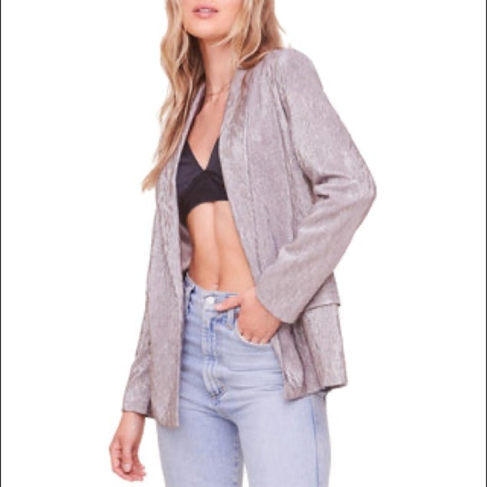 ASTR THE LABEL PEWTER EVENING BLAZER